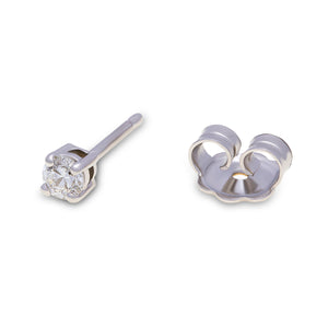 18ct White Gold Round Diamond Studs G777340