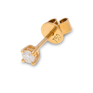 18ct Yellow Gold Round Diamond Studs G777346