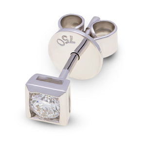 18ct White Gold Round Diamond Studs G777359