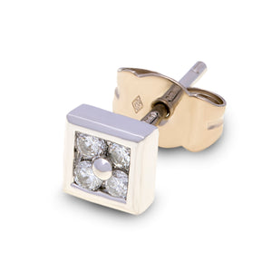 18ct White Gold Round Diamond Studs G777363