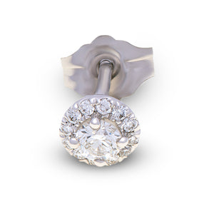 18ct White Gold Round Diamond Studs G777370