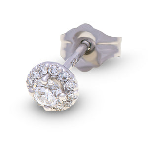 18ct White Gold Round Diamond Studs G777370