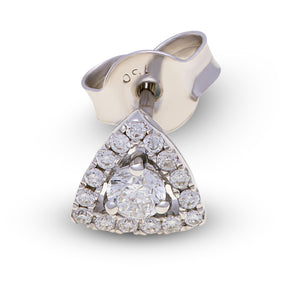 18ct White Gold Round Diamond Studs G777375