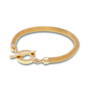 18ct Yellow gold Tiffany mesh rope bracelet (t-bar)