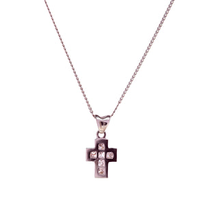 18ct White Gold Diamond Cross pendant