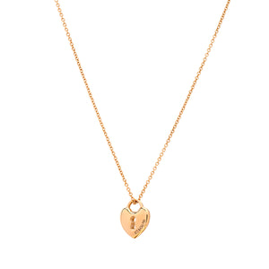 18ct Yellow gold Tiffany & Co heart lock necklace
