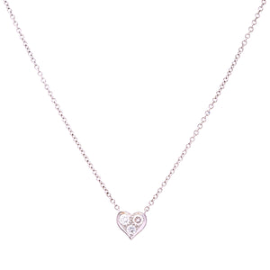 Platinum Tiffany & Co Diamond heart necklace