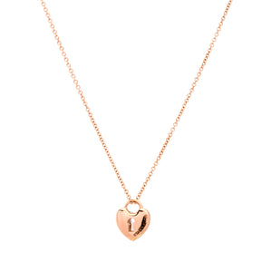 18ct Rose gold Tiffany & Co heart lock necklace