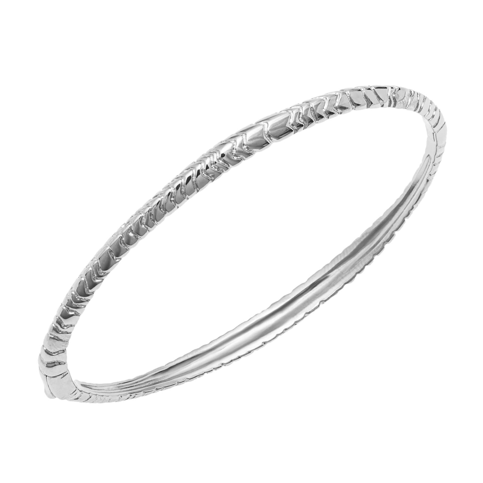Sand Dune Ripple Texture Hinged Bangle (B5381)