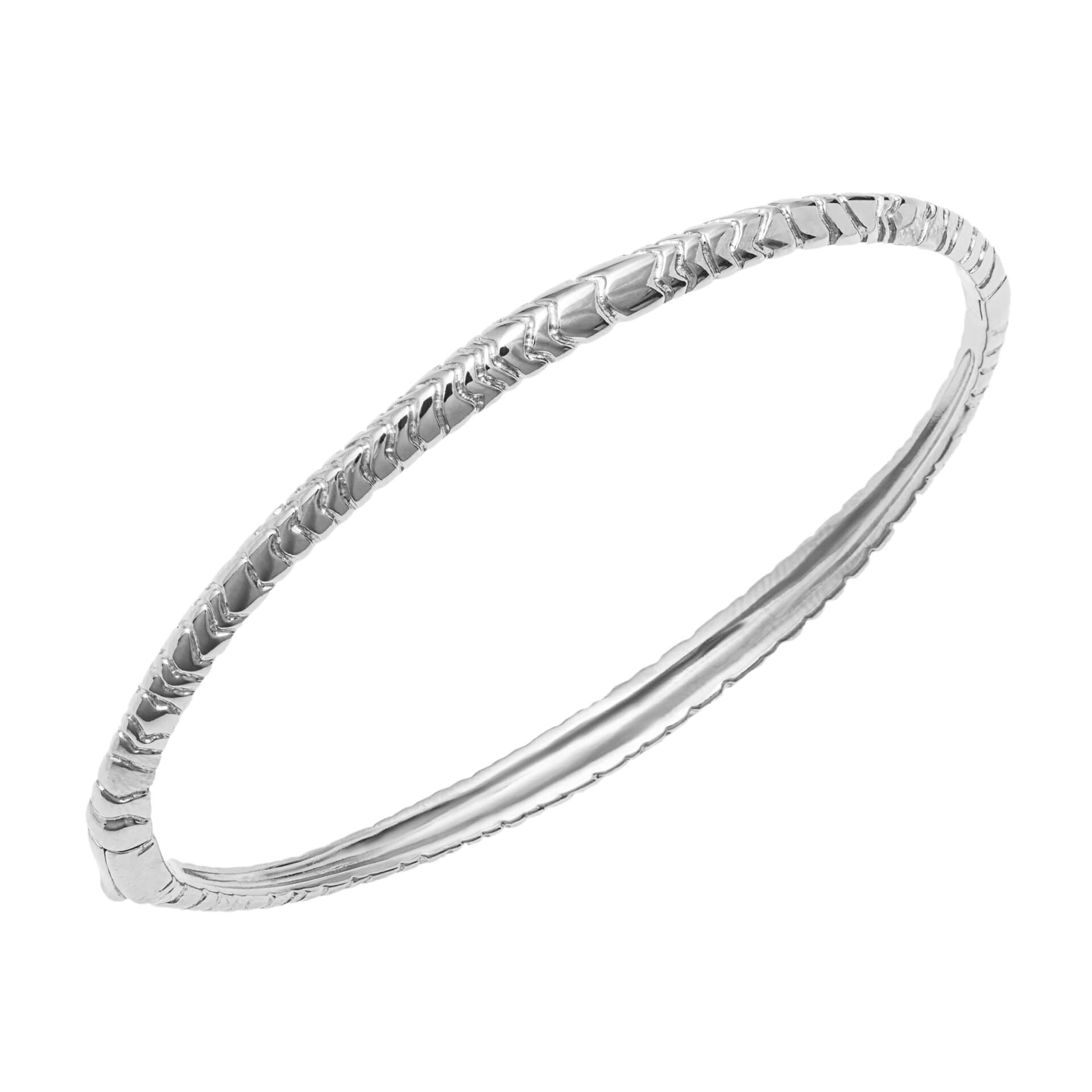 Sand Dune Ripple Texture Hinged Bangle (B5381)
