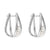 Teardrop Hoop Earrings with Encased Shell Pearls (E6214W)