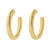 Rope Pattern Open Hoop Earrings with Yellow Gold Plating (E6216)