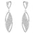 Navette Drop Earrings with Pave CZ Wave (E6217C)