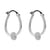 Doughnut Twist Hoop Earrings with CZ (E6219C)