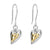 Organic Heart Earrings with Yellow Gold Plating (E6231)
