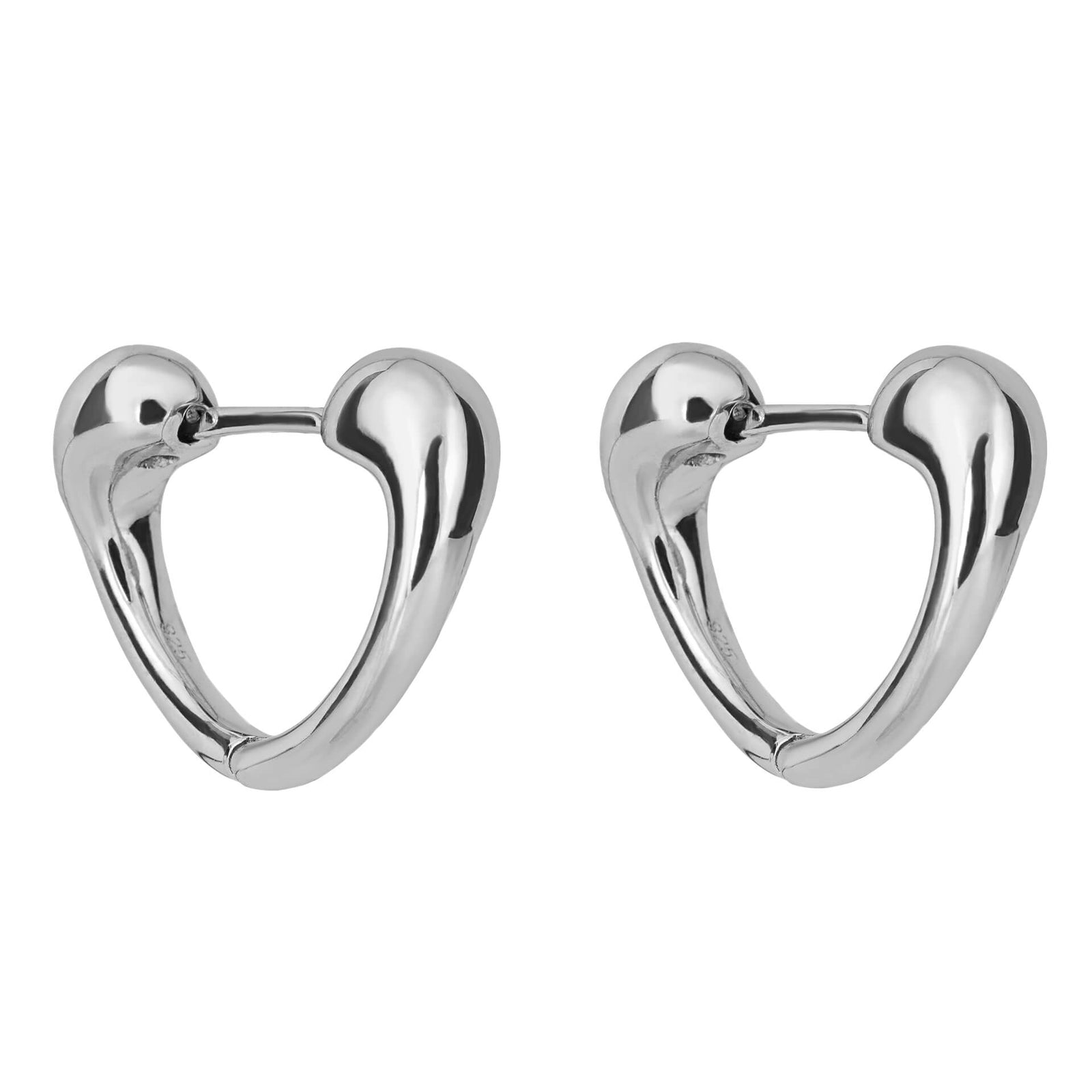 Doughnut Heart Hoop Earrings (E6232)