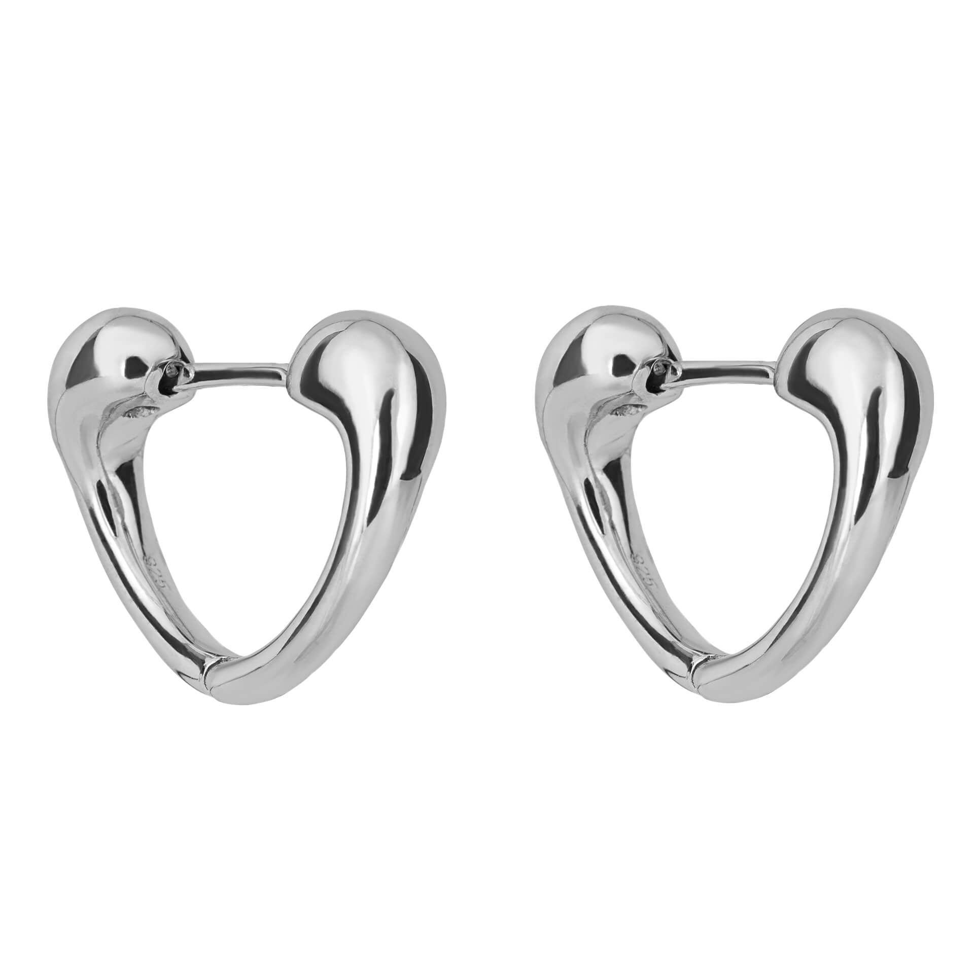Doughnut Heart Hoop Earrings (E6232)
