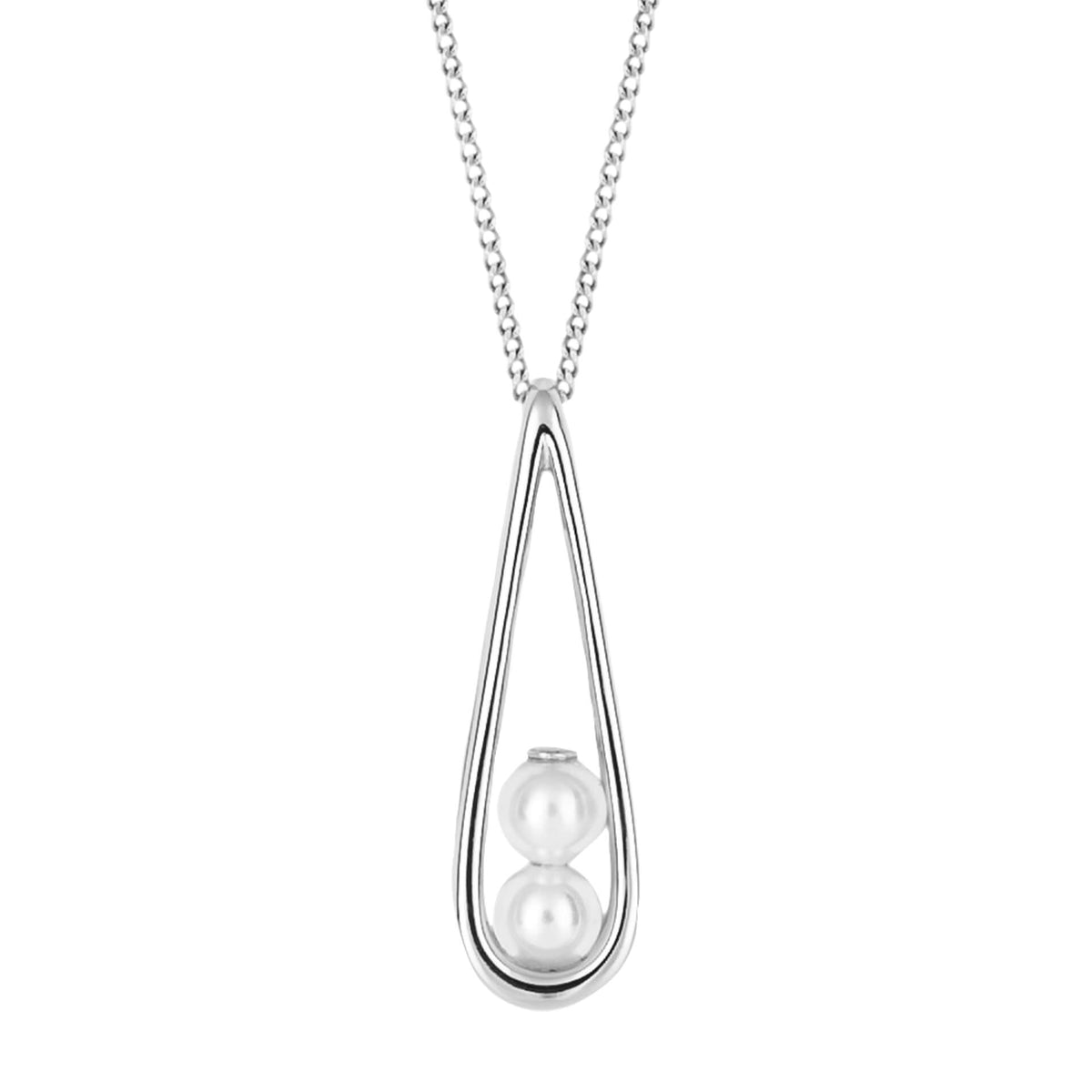 Teardrop Pendant with Encased Shell Pearls (P5191W)