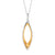 Fluid Navette Pendant with Yellow Gold Plating (P5194)