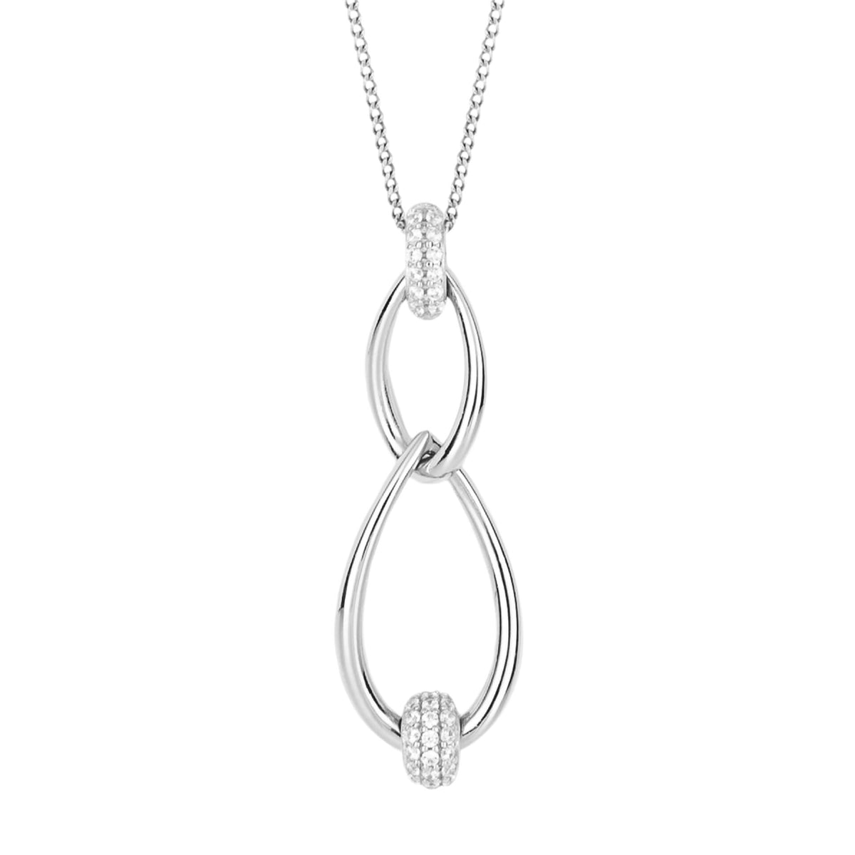 Doughnut Twist Pendant with CZ (P5195C)