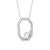 Elongated Octagon Pendant with Floating CZ (P5202C)