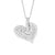 Organic Heart Pendant with Pave CZ (P5206)