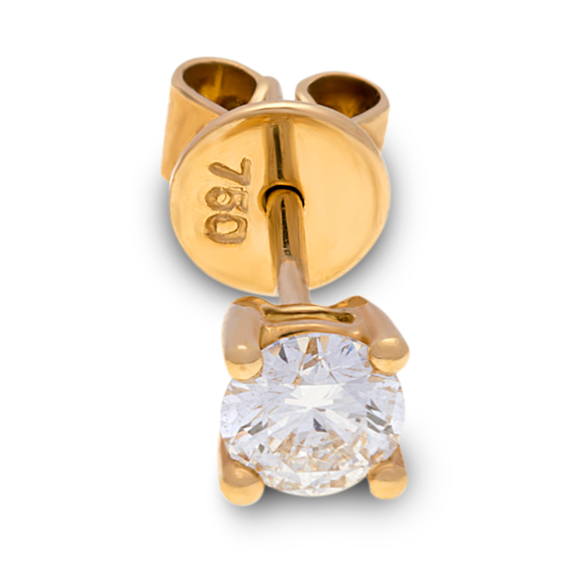 18ct Yellow Gold Round Diamond Studs G777348