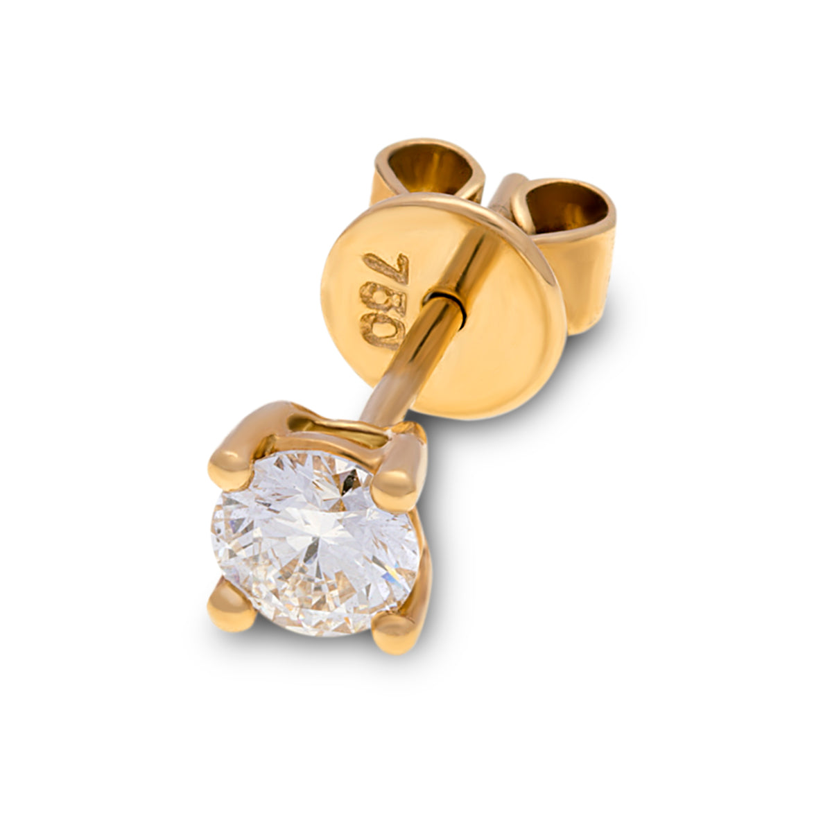 18ct Yellow Gold Round Diamond Studs G777348