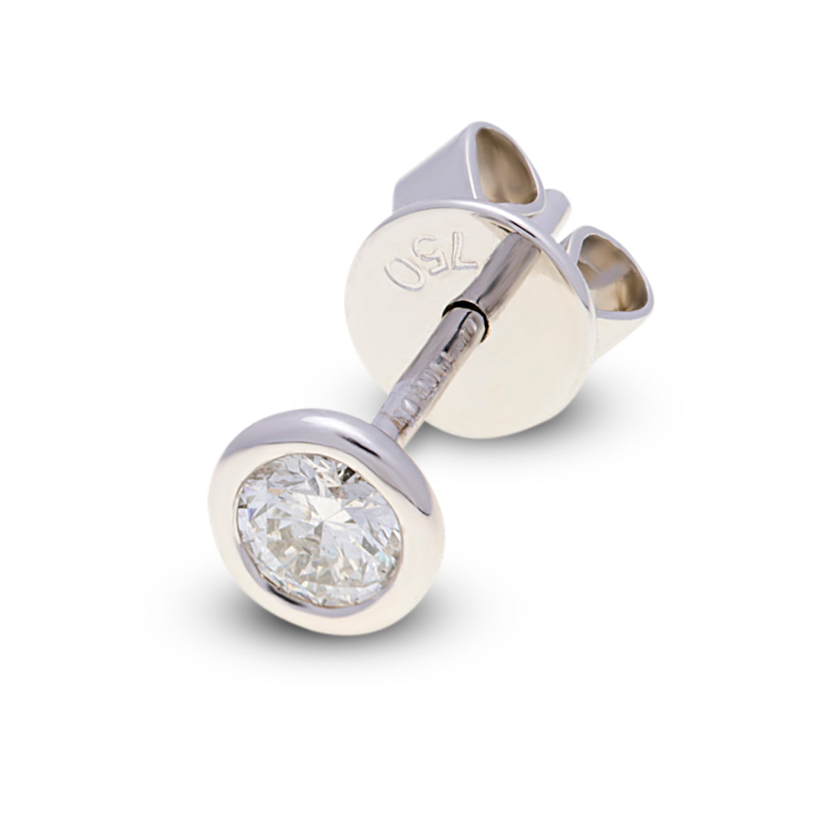 18ct White Gold Round Diamond Studs G777356