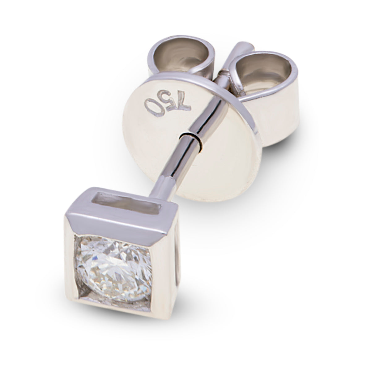 18ct White Gold Round Diamond Studs G777359