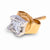 18ct White and Yellow Gold Square Diamond Studs G777361