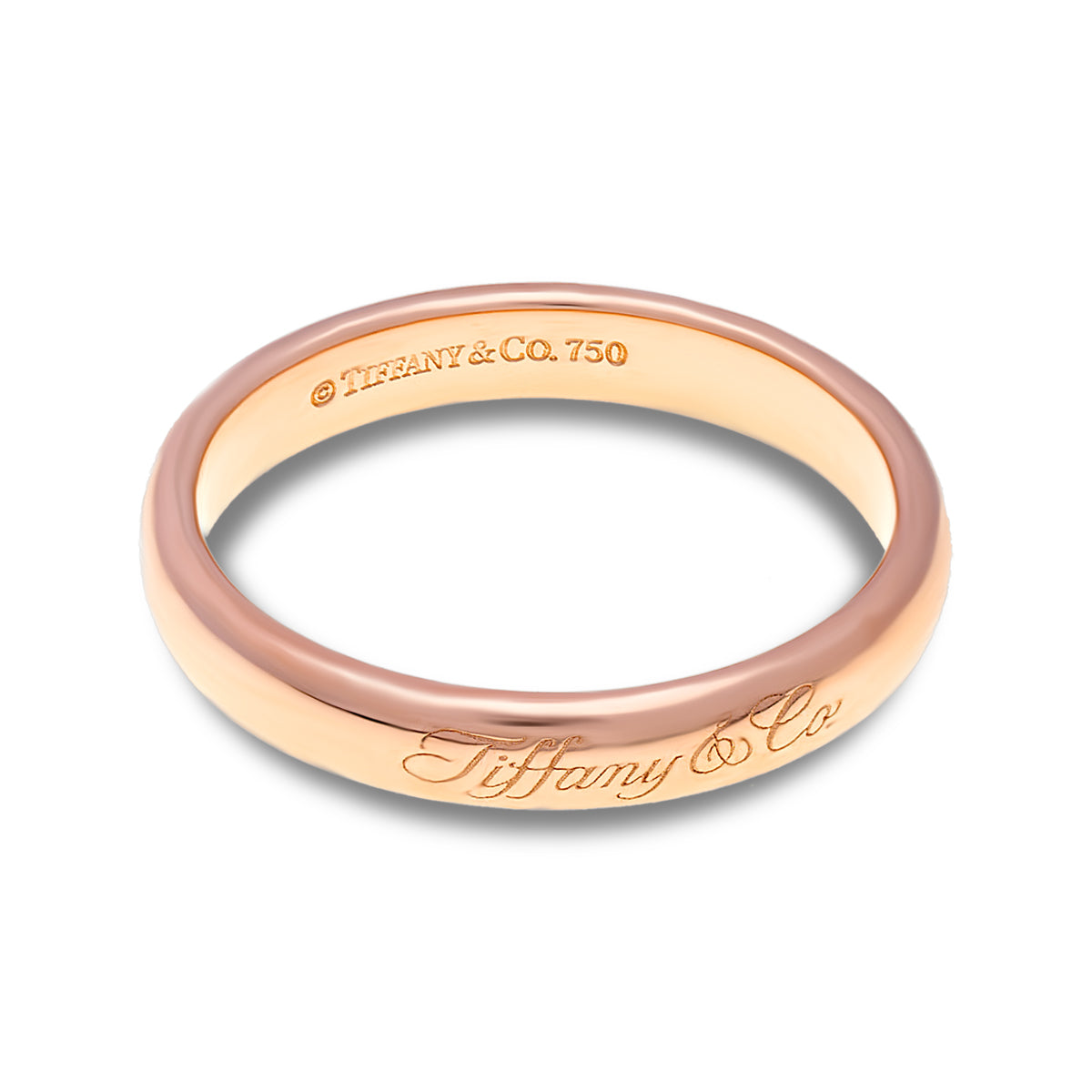 18ct Rose gold Tiffany & Co Notes band ring