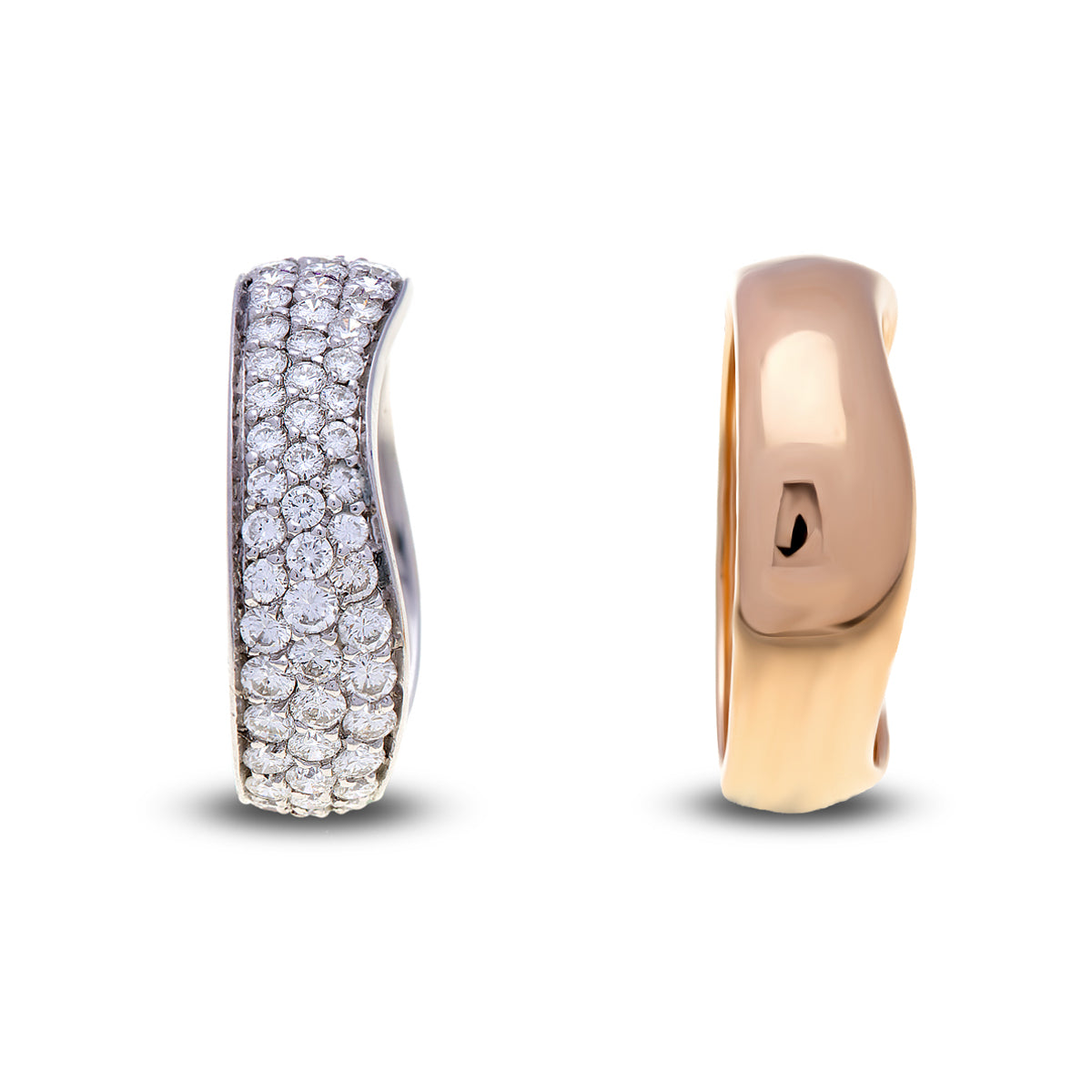 18ct Yellow gold and white gold Cartier Love Me ring set