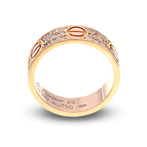 Cartier love band discount diamond