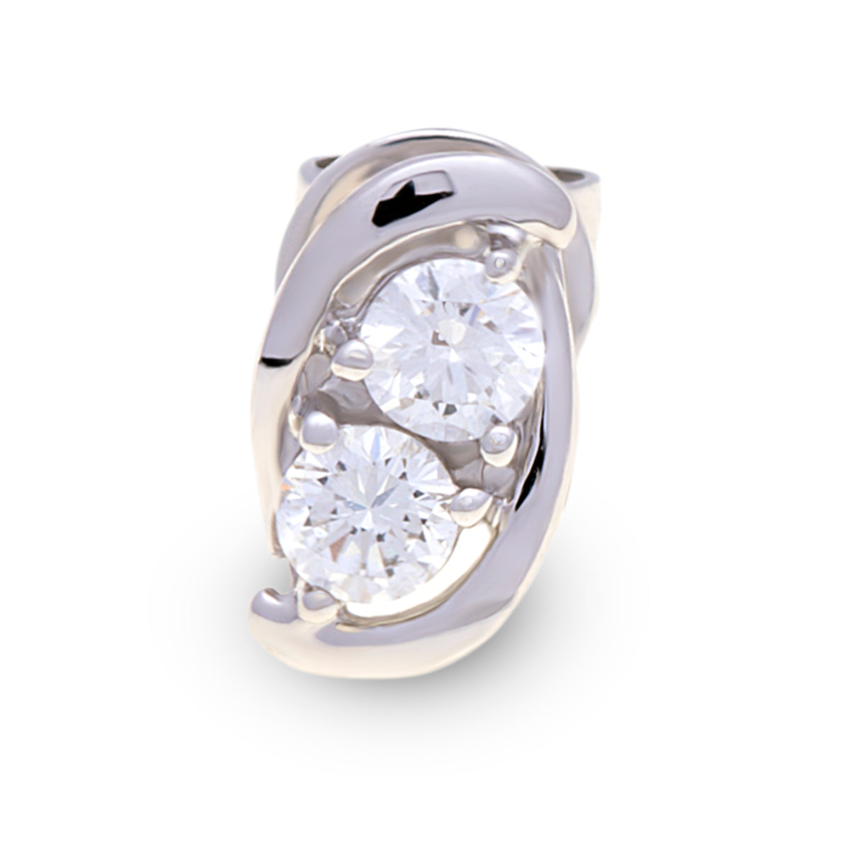 18ct White Gold Round Diamond Studs G777371