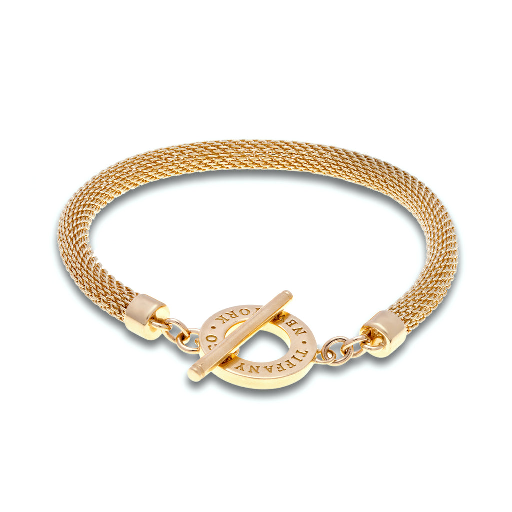Tiffany gold mesh deals bracelet