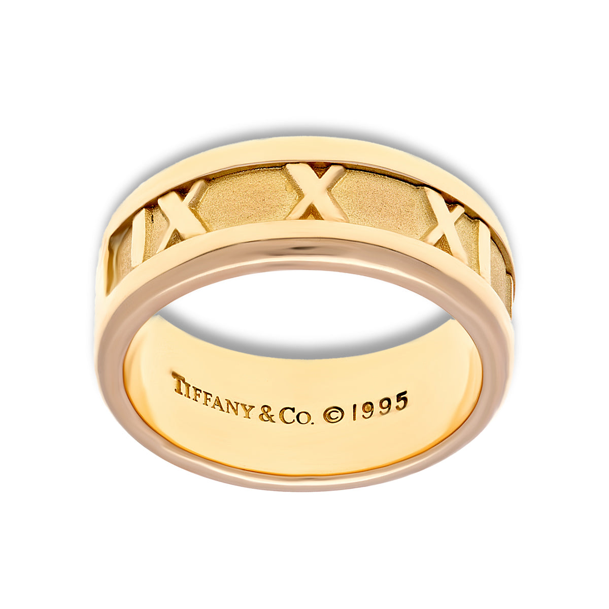 Tiffany & Co. Atlas Roman Numerals Eternity Ring In 18Kt Yellow Gold W –  Treasure Fine Jewelry