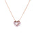 18ct White and Yellow Gold Heart Diamond Pendant