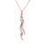 18ct White and Rose Gold Hair style Diamond pendant