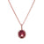 18ct Rose Gold Garnet Diamond Pendant