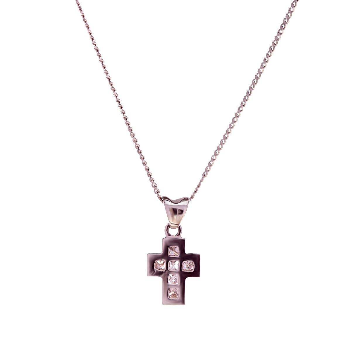18ct White Gold Diamond Cross pendant