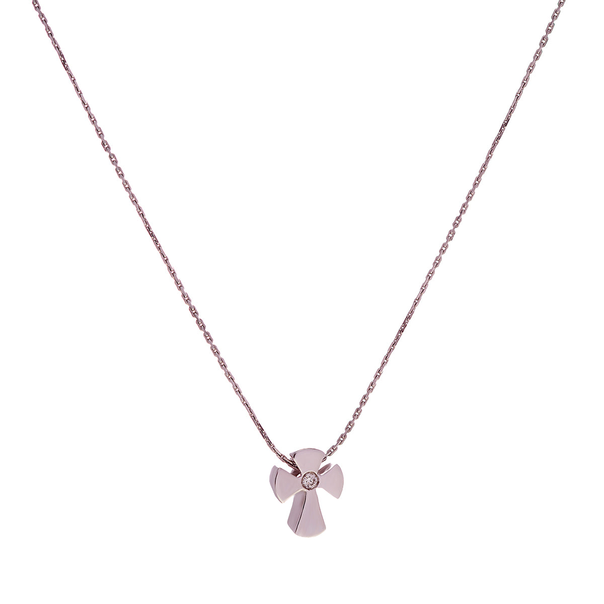 18ct White Gold Diamond Cross Necklace