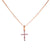 18ct White and Yellow Gold Diamond Cross Pendant