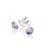 Sterling Silver Dove with Amethyst Cabochons