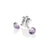 Sterling Silver Turtle with Amethyst Cabochons