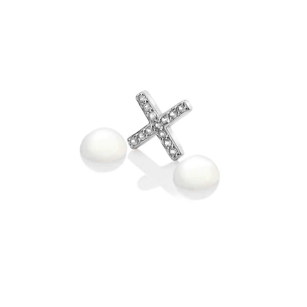 Sterling Silver Kiss with Moonstone Cabochons