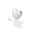 June - Sterling Silver Heart with Moonstone Cabochons