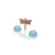 Rose Gold Plated Sterling Silver Dragonfly with Blue Agate Cabochons