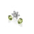 Sterling Silver Flower with Peridot Cabochons
