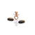 Rose Gold Plated Sterling Silver Dummy with Tigers Eyes Cabochons
